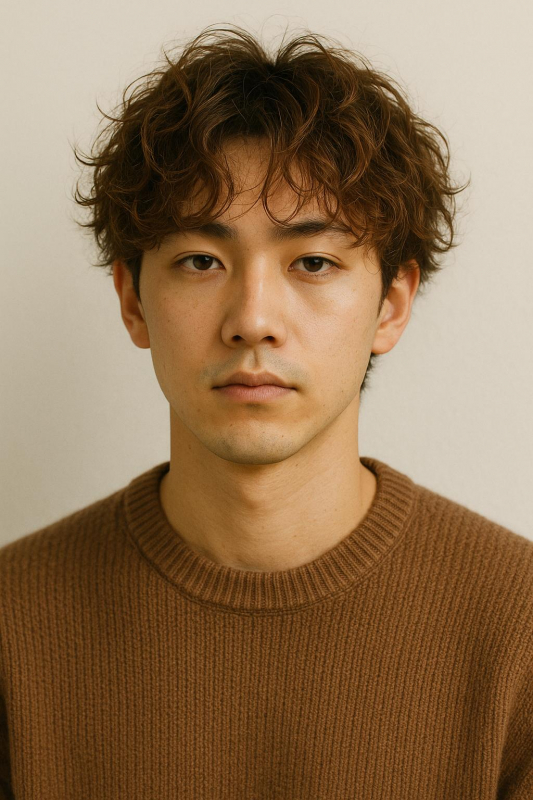 リッジパーマで作るナード系メンズヘア