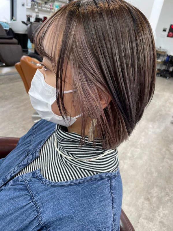 前髪ありショートボブでおしゃれ格上げ