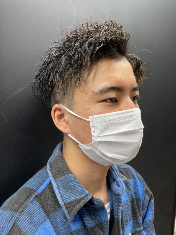 おしゃれ七三分けヘア