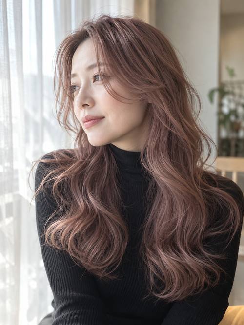 波ウェーブのロングのヘアスタイルイメージ