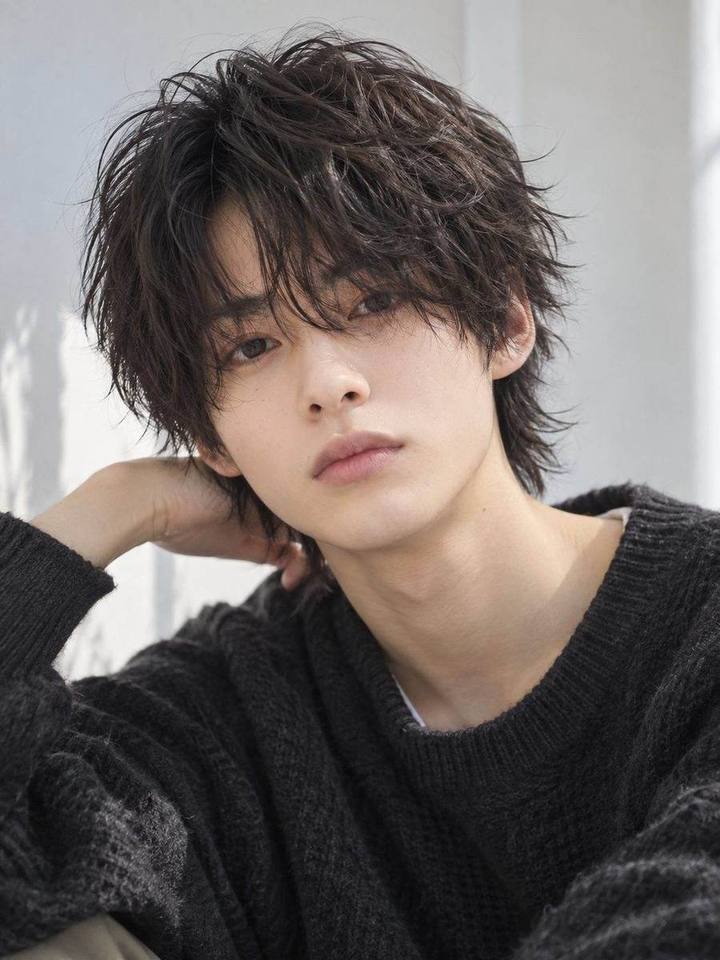メンズ ウルフマッシュパーマのヘアスタイルイメージ