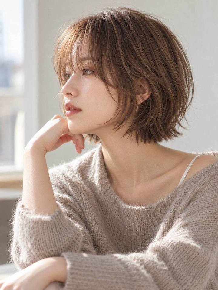 くびれショートボブのヘアスタイルイメージ
