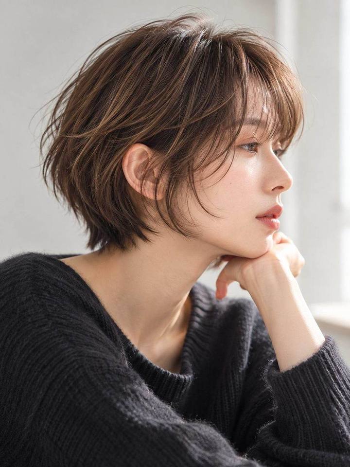 ひし形シルエットのショートのヘアスタイルイメージ